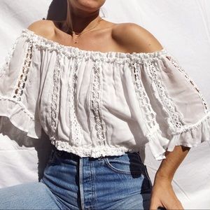 Off the shoulder cotton top